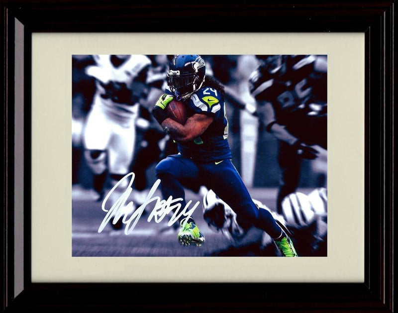 Marshawn Lynch Autographed and Framed Seattle Seahawks Jersey