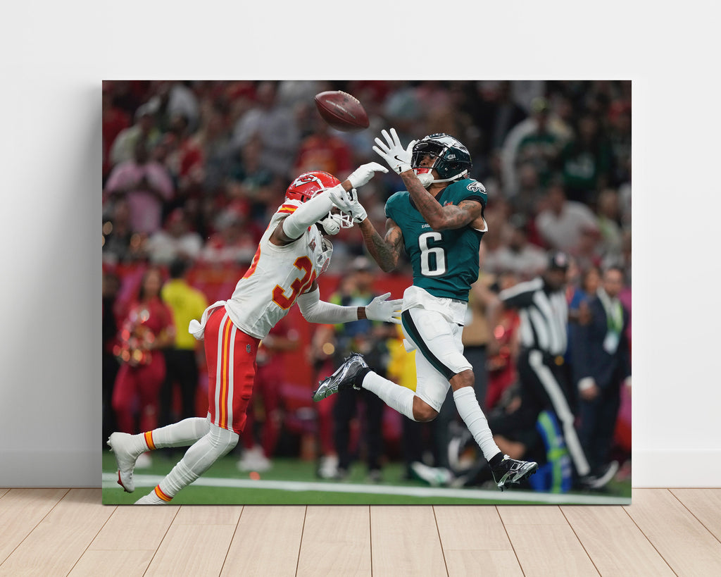 DeVonta Smith - Philadelphia Eagles - Super TD Catch Poster Print Unframed Print - Pro Football FSP - Unframed