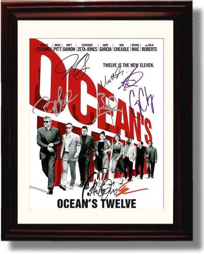 8x10 Framed Oceans 12 Autograph Promo Print - Cast Signed Framed Print - Movies FSP - Framed   