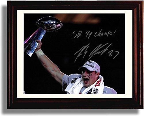 8x10 Framed Rob Gronkowski - New England Patriots "SB 49 Champs!" Autograph Promo Print Framed Print - Pro Football FSP - Framed   