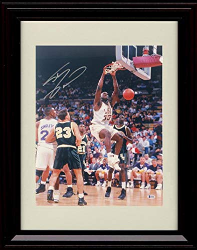 Unframed LSU Tigers Autograph Promo Print - Dunk - Shaquille O'Neal Unframed Print - College Basketball FSP - Unframed   