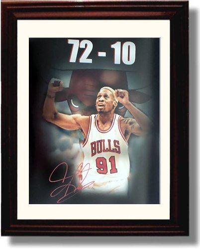 Unframed Dennis Rodman Autograph Promo Print - Best Record Unframed Print - Pro Basketball FSP - Unframed   