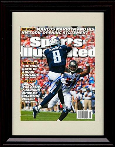 8x10 Framed Marcus Mariota - Tennessee Titans SI Autograph Promo Print Framed Print - Pro Football FSP - Framed   