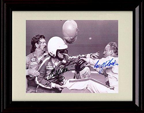 Unframed Bobby Allison / Cale Yarborough Fight Autograph Promo Print - Fight at the Daytona 500 Unframed Print - NASCAR FSP - Unframed   