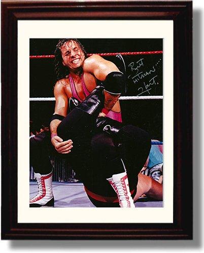 Unframed Bret Hitman Hart Autograph Promo Print Unframed Print - Wrestling FSP - Unframed   