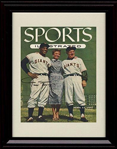 Unframed Willie Mays SI Autograph Replica Print - 1955 Unframed Print - Baseball FSP - Unframed   