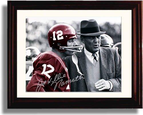 Unframed Alabama Football Spotlight - Joe Namath & Bear Bryant Autograph Promo Print Unframed Print - College Football FSP - Unframed   