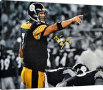 Floating Canvas Wall Art: Ben Roethlisberger Big Ben Autograph Print Floating Canvas - Football FSP - Floating Canvas   