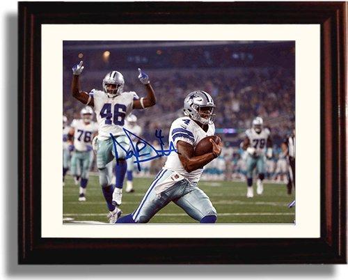 Unframed Dak Prescott - Dallas Cowboys Autograph Promo Print - TD Run Unframed Print - Pro Football FSP - Unframed   