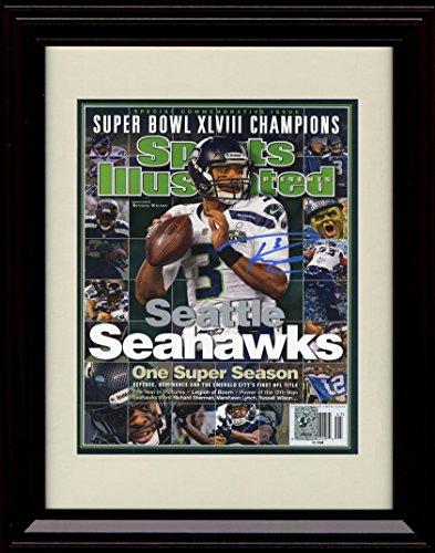 8x10 Framed Russell Wilson - Seattle Seahawks SI Autograph Promo Print - Champs! Framed Print - Pro Football FSP - Framed   