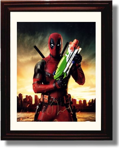 Unframed Ryan Reynolds - Super Soaker - Autograph Promo Print - Deadpool Unframed Print - Movies FSP - Unframed   