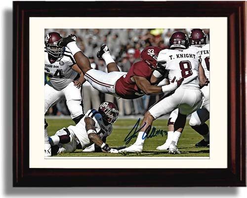 Unframed J Allen Unframed Autograph Promo Print - Alabama Superman Sack! Unframed Print - College Football FSP - Unframed   