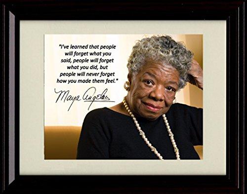 Unframed Maya Angelou - Inspirational Quote - You You Make Them Feel Unframed Print - History FSP - Unframed   