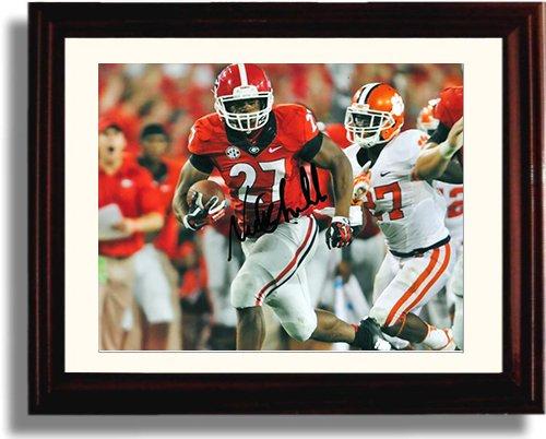 Framed 8x10 Georgia Football - Nick Chubb "TD Run" Autograph Promo Print Framed Print - College Football FSP - Framed   