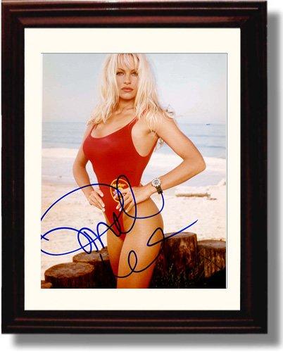 8x10 Framed Pamela Anderson Autograph Promo Print - Baywatch Framed Print - Television FSP - Framed   