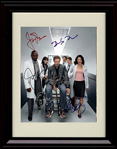 8x10 Framed House Autograph Promo Print - House Cast Framed Print - Television FSP - Framed   