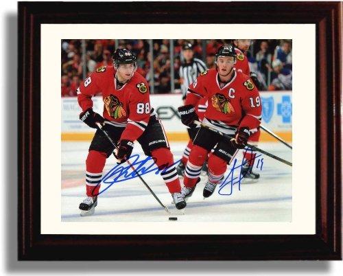 Unframed Patrick Kane and Jonathan Toews Autograph Promo Print - Chicago Blackhawks Unframed Print - Hockey FSP - Unframed   