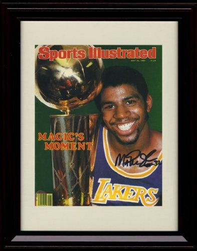 Unframed Magic Johnson SI Autograph Promo Print - Los Angeles Lakers Champs! Unframed Print - Pro Basketball FSP - Unframed   