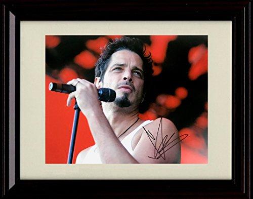 Unframed Chris Cornell Autograph Promo Print - Soundgarden & Audioslave - Red Background Unframed Print - Music FSP - Unframed   