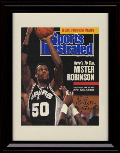 Unframed David Robinson - San Antonio Spurs SI Autograph Promo Print Unframed Print - Pro Basketball FSP - Unframed   