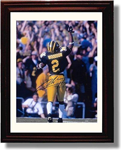 Framed 8x10 Michigan Wolverines - Charles Woodson "Heisman TD" Autograph Promo Print Framed Print - College Football FSP - Framed   