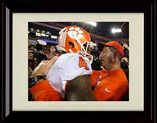 Framed 8x10 Deshaun Watson & Dabo Swinney Celebration 8x10 Print - Clemson Tigers Framed Print - College Football FSP - Framed   