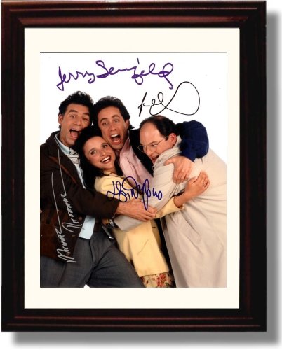 8x10 Framed Seinfeld Hug - Autograph Promo Print - Seinfeld Cast Framed Print - Television FSP - Framed   