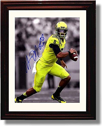 Framed 8x10 Oregon Ducks Colorized Marcus Mariota Autograph Promo Photo Framed Print - College Football FSP - Framed   