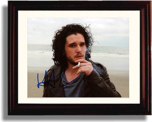 8x10 Framed Kit Harington Autograph Promo Print - Game of Thrones Framed Print - Television FSP - Framed   