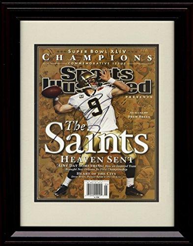 8x10 Framed Drew Brees - New Orleans Saints SI Autograph Promo Print - Champions! Framed Print - Pro Football FSP - Framed   