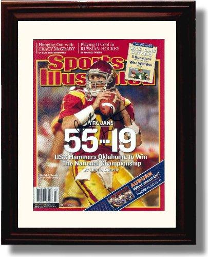 Framed 8x10 USC Trojans Matt Leinart "55-19" National Champions SI Autograph Print Framed Print - College Football FSP - Framed   