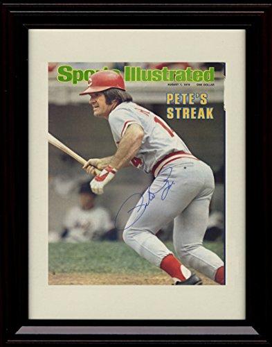 Gallery Framed Pete Rose SI Autograph Replica Print - The Streak Gallery Print - Baseball FSP - Gallery Framed   