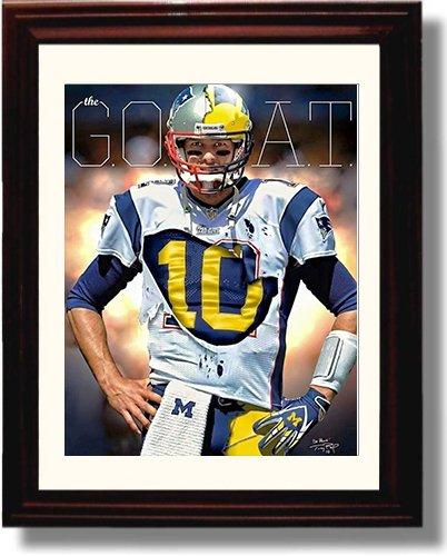 Unframed Tom Brady Autograph Promo Print - Michgan Wolverines - Throwback Unframed Print - College Football FSP - Unframed   