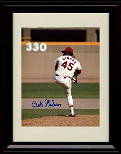 Framed 8x10 Bob Gibson Autograph Replica Print Framed Print - Baseball FSP - Framed   