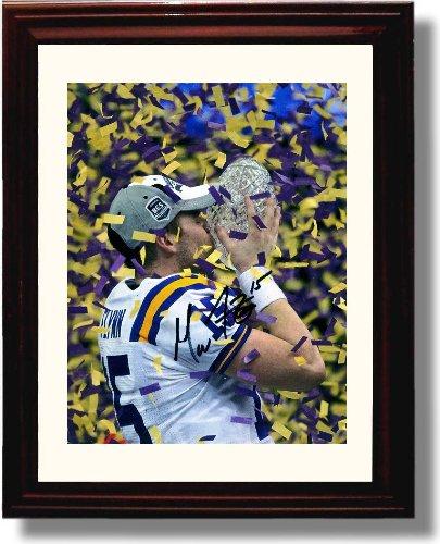 Framed 8x10 Matt Flynn 2007 LSU Tigers BCS Champs Autograph Print Framed Print - College Football FSP - Framed   