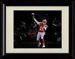 8x10 Framed Patrick Mahomes - Throwing - Autograph Replica Print Framed Print - Pro Football FSP - Framed   