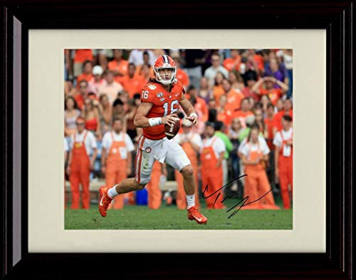 Unframed Trevor Lawrence - On The Run - Clemson Tigers - Autograph Replica Print Unframed Print - College Football FSP - Unframed   