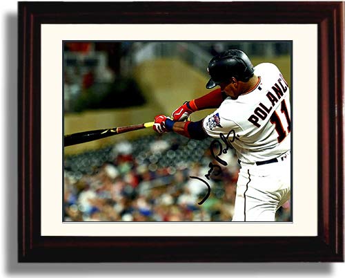 Framed 8x10 Jorge Polanco"Big Swing" Autograph Replica Print Framed Print - Baseball FSP - Framed   