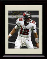 Unframed Tom Brady Autograph Replica Print - Super Bowl QB Unframed Print - Pro Football FSP - Unframed   