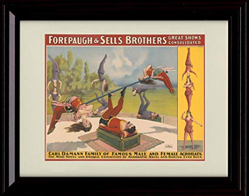 Forepaugh and Sells Brothers - Circus Show and Acts Vintage Advertising Print - Wall Frame Unframed Print - Advertising FSP - Unframed   