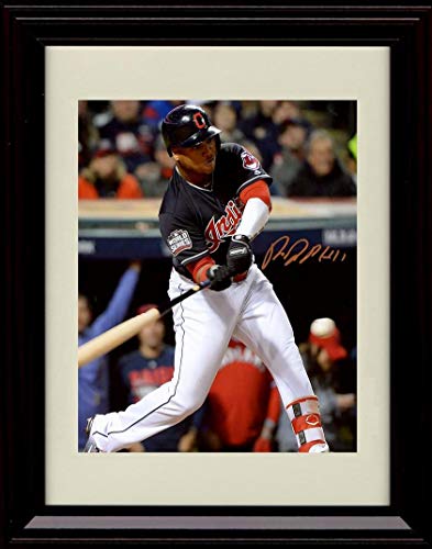 Framed 8x10 Jose RamÂ¡rez Autograph Replica Print - Batting Righty Framed Print - Baseball FSP - Framed   