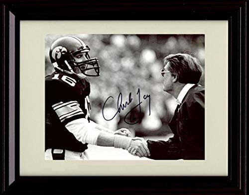 Framed 8x10 Chuck Long Autograph Replica Print - Iowa Hawkeye Legend Framed Print - College Football FSP - Framed   