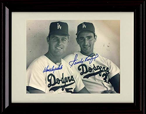 Framed 8x10 Drysdale and Koufax Autograph Replica Print - From Brooklyn to Los Angeles Framed Print - Baseball FSP - Framed   