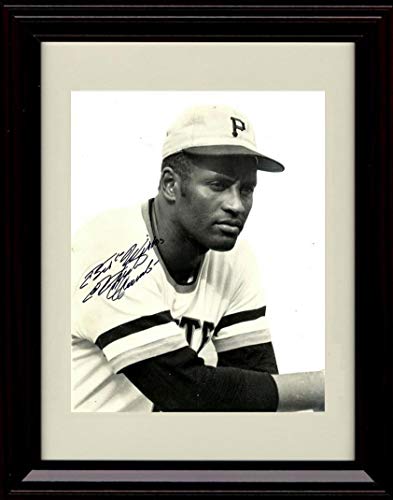 Framed 8x10 Roberto Clemente Autograph Replica Print Framed Print - Baseball FSP - Framed   