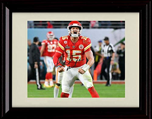 8x10 Framed Patrick Mahomes - Flex - Autograph Replica Print Framed Print - Pro Football FSP - Framed   