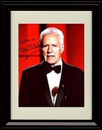 16x20 Framed Alex Trebek - Speaking - Autograph Replica Print Gallery Print - Television FSP - Gallery Framed   