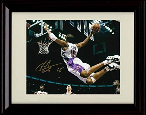 Unframed Vince Carter - Dunking in Air - Toronto Raptors - Autograph Replica Print Unframed Print - Pro Basketball FSP - Unframed   