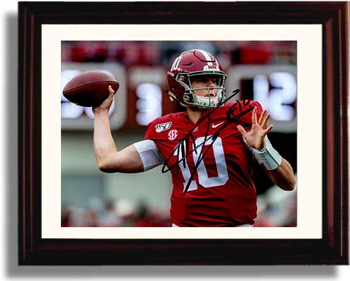 Unframed Mac Jones "In The Pocket" Alabama Crimson Tide Autograph Replica Print Unframed Print - College Football FSP - Unframed   