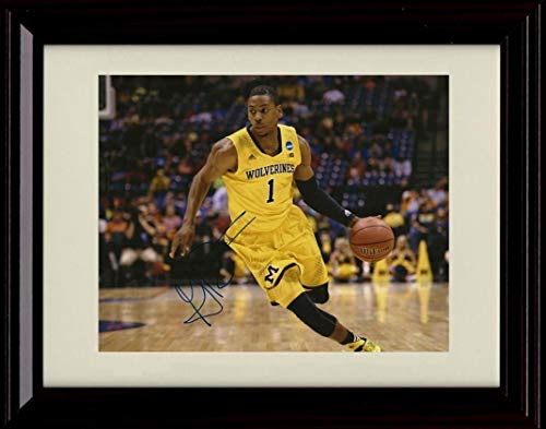 Framed 8x10 Glenn Robinson III - Bringing the Ball Up - Autograph Replica Print - Michigan Wolverines Framed Print - College Basketball FSP - Framed   