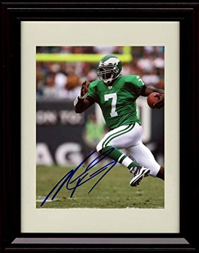 8x10 Framed Michael Vick Autograph Replica Print - Running The Ball Framed Print - Pro Football FSP - Framed   